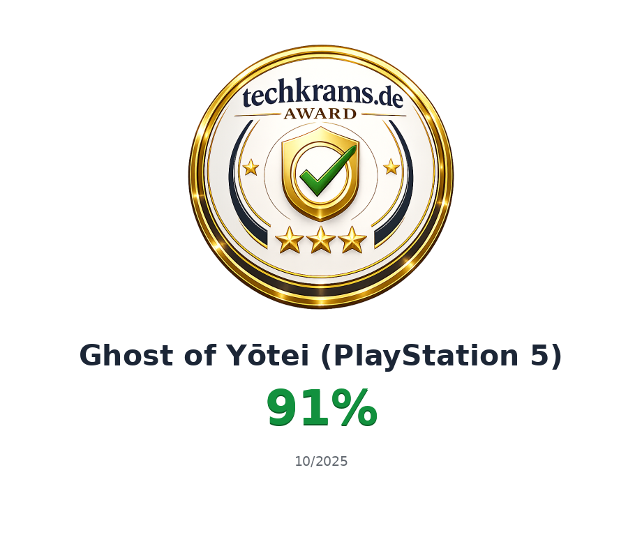 Techkrams.de Award 91% für Ghost of Yōtei (PlayStation 5)