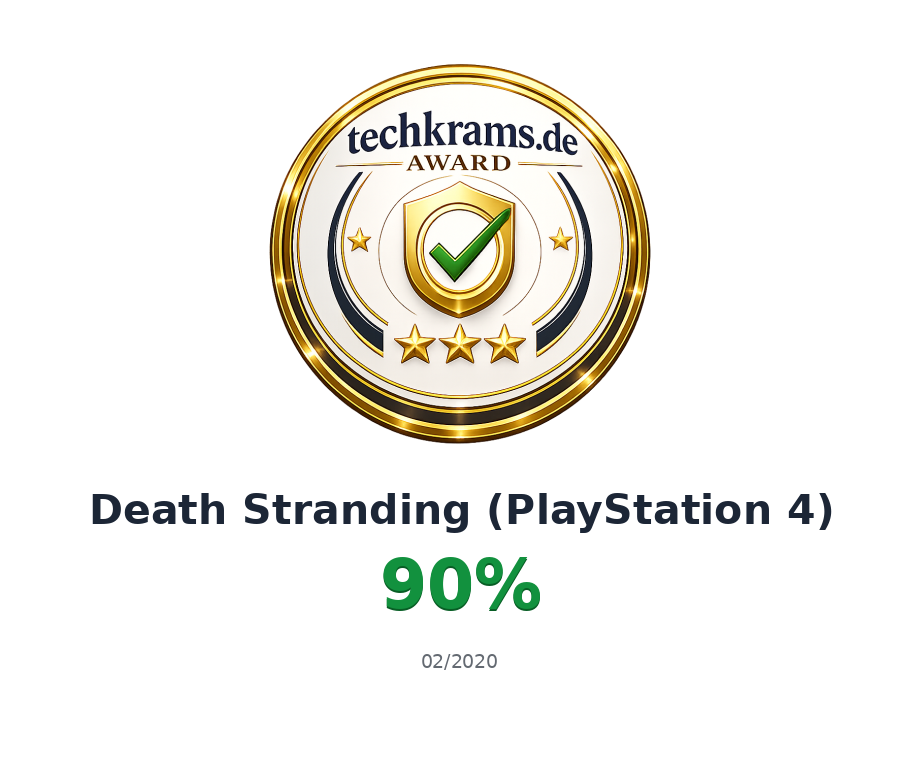 Techkrams.de Award 90% für Death Stranding (PlayStation 4)