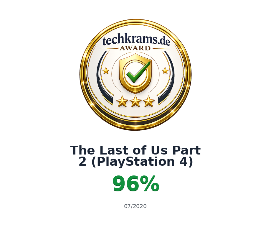 Techkrams.de Award 96% für The Last of Us Part 2 (PlayStation 4)