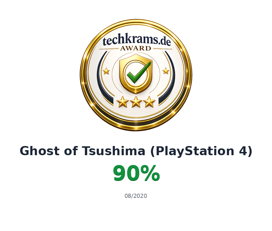 Techkrams.de Award 90% für Ghost of Tsushima (PlayStation 4)