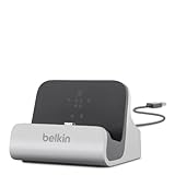 Belkin PowerHouse Sync-/Lade-Dock (Micro-USB-Anschluss, geeignet für Smartphones, Samsung Galaxy S7/S7 Edge, Samsung Galaxy S6/S6 Edge, Nokia Lumia, u.a.) silber