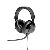 JBL Quantum 200 Over-Ear Gaming Headset – Wired 3,5 mm Klinke und PC-Splitter – Mit hochklappbarem Boom-Mikrofon – Kompatibel mit vielen Plattformen – Schwarz