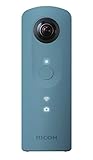 Ricoh Theta SC blau 360 Grad Vollsphärenkamera (2x 12 MP, Full-HD-Video, 8GB interner Speicher, lichtstarkes Objektiv F 2.0)