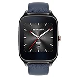 Asus 90NZ0044-M00050 4,14 cm (1,63 Zoll) ZenWatch 2 (Touchscreen, Qualcomm Snapdragon 400 APQ8026, 4GB, Lederarmband) blau/grau