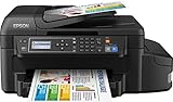 Epson EcoTank ET-4550 4-in-1 Tintentstrahl Multifunktionsgerät (Drucker, Scanner, kopieren, Fax, ADF, WiFi, Ethernet, Duplex, Display, USB 2.0, große Tintenbehälter, hohe Reichweite) schwarz