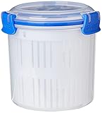 Sistema Vorratsdose Klip it mit Siebeinsatz rund 700ml, Plastik, transparent, 11.5 x 11.5 x 11.4 cm