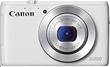 Canon PowerShot S200 Digitalkamera (10,1 MP, 5-Fach Opt. Zoom, 7,5cm (3 Zoll) LCD-Display, Full HD, GPS) weiß