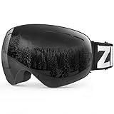 ZIONOR Lagopus X Skibrille Verspiegelt OTG Design Snowboard Brille für Herren Damen mit Abnehmbarem Linsensystem Kugelförmiger Schneebrille UV-Schutz Anti-Fog Weiter Winkel