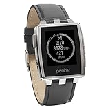 Pebble 401SLR Brushed Edelstahl Smart Watch (3,2 cm (1,26 Zoll) E-paper Display inkl. LED Backlight)