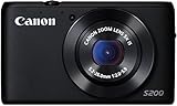 Canon PowerShot S200 Digitalkamera (10,1 MP, 5-Fach Opt. Zoom, 7,5cm (3 Zoll) LCD-Display, HD, GPS) schwarz