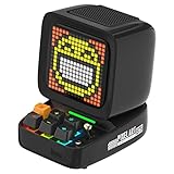 Divoom Ditoo Pixel Art LED Tragbarer Bluetooth Lautsprecher, 256 Programmierbares LED Panel mit Party Licht, Smart Digital Tischuhr, Gaming Musikbox unterstützt TF Karte & Radio