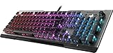 Roccat Vulcan 100 - Mechanische Gaming Tastatur, AIMO LED Einzeltastenbeleuchtung, Roccat Titan Switches, Aluminiumoberfläche, Multimedia-Tasten, Tactile Switch, Silber ohne Wrist Rest