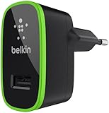 Belkin USB-Ladegerät Netzladegerät (2,1A, 10 Watt, geeignet für iPhone 8/8 Plus, iPhone X, iPhone 7/7 Plus, iPhone 6/6s/6 Plus/6s Plus, iPhone SE, Smartphones und Tablets) schwarz