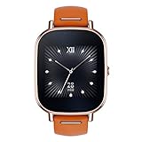 Asus Zenwatch 2 WI502Q-3LORG0007 (3,68 cm (1,45 Zoll), Touchscreen, Qualcomm Snapdragon 400 APQ8026, 4GB, Lederarmband) orange/gold