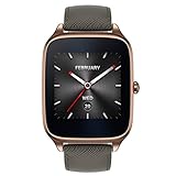 Asus WI501Q-4LGRY0006 4,14 cm (1,63 Zoll) ZenWatch 2 (Touchscreen, Qualcomm Snapdragon 400 APQ8026, 4GB, Lederarmband) taupe/gold