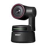 OBSBOT Tiny Webcam 4K PTZ, KI-Gestützte Bildeinstellung und Autofokus, Streaming Kamera mit EIN Duale Omnidirektionale Mikrofonsystem, Automatische Verfolgung mit 2-Achsen-Tragrahmen, HDR, 60 FPS.