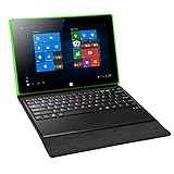 iRULU Walknbook W1 Notebook/Tablet PC 2-in-1, Microsoft Windows 10 und Bing, 32 GB NAND Flash, 10.1 Zoll, abnehmbare Tastatur (Grün)