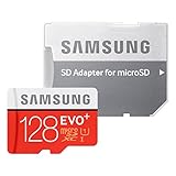 Samsung Speicherkarte MicroSDXC 128GB EVO Plus UHS-I Grade 1 Class 10, für Smartphones und Tablets, mit SD Adapter [Amazon Frustfreie Verpackung]