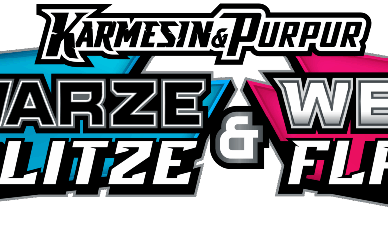 Pokémon TCG: Karmesin & Purpur – Schwarze Blitze / Weiße Flammen kommen in den Handel 1 Pokemon TCG Scarlet Violet—Black Bolt and Scarlet Violet—White Flare Logo DE