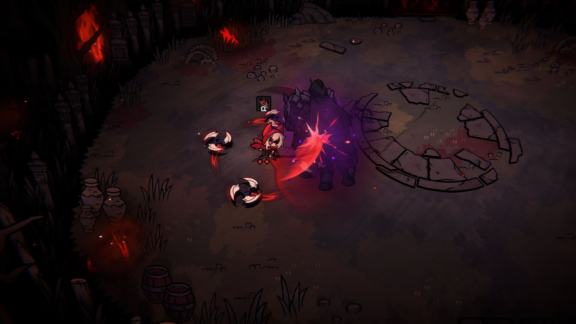 Screenshot von Cinderia Charakter Rue im Kampf