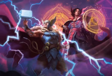 Doctor Strange und Thor Art Work von Wizards of The Coast zu Marvel Darkhold Destiny