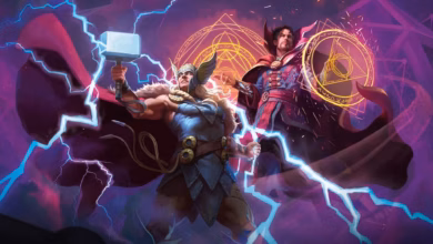 Doctor Strange und Thor Art Work von Wizards of The Coast zu Marvel Darkhold Destiny